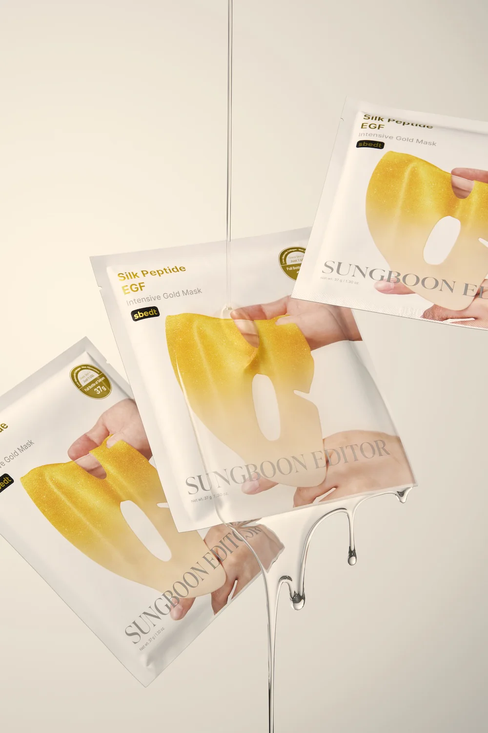 [SUNGBOON EDITOR]Silk Peptide EGF Intensive Gold Mask 37g*4ea - Image 4