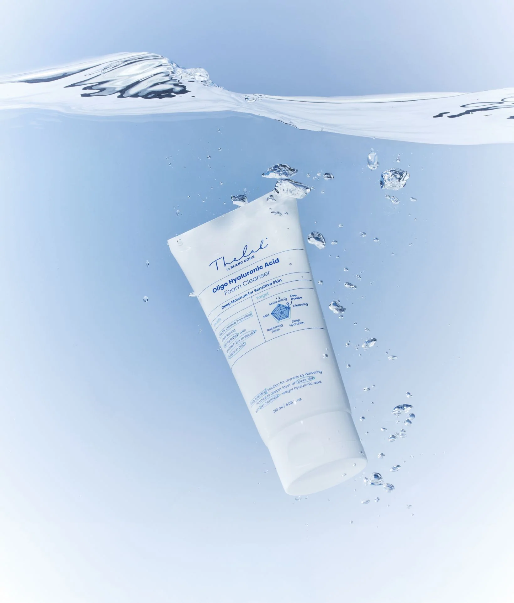 [THE LAB by BLANC DOUX] Oligo Hyaluronic Acid Foam Cleanser 120ml - Image 6
