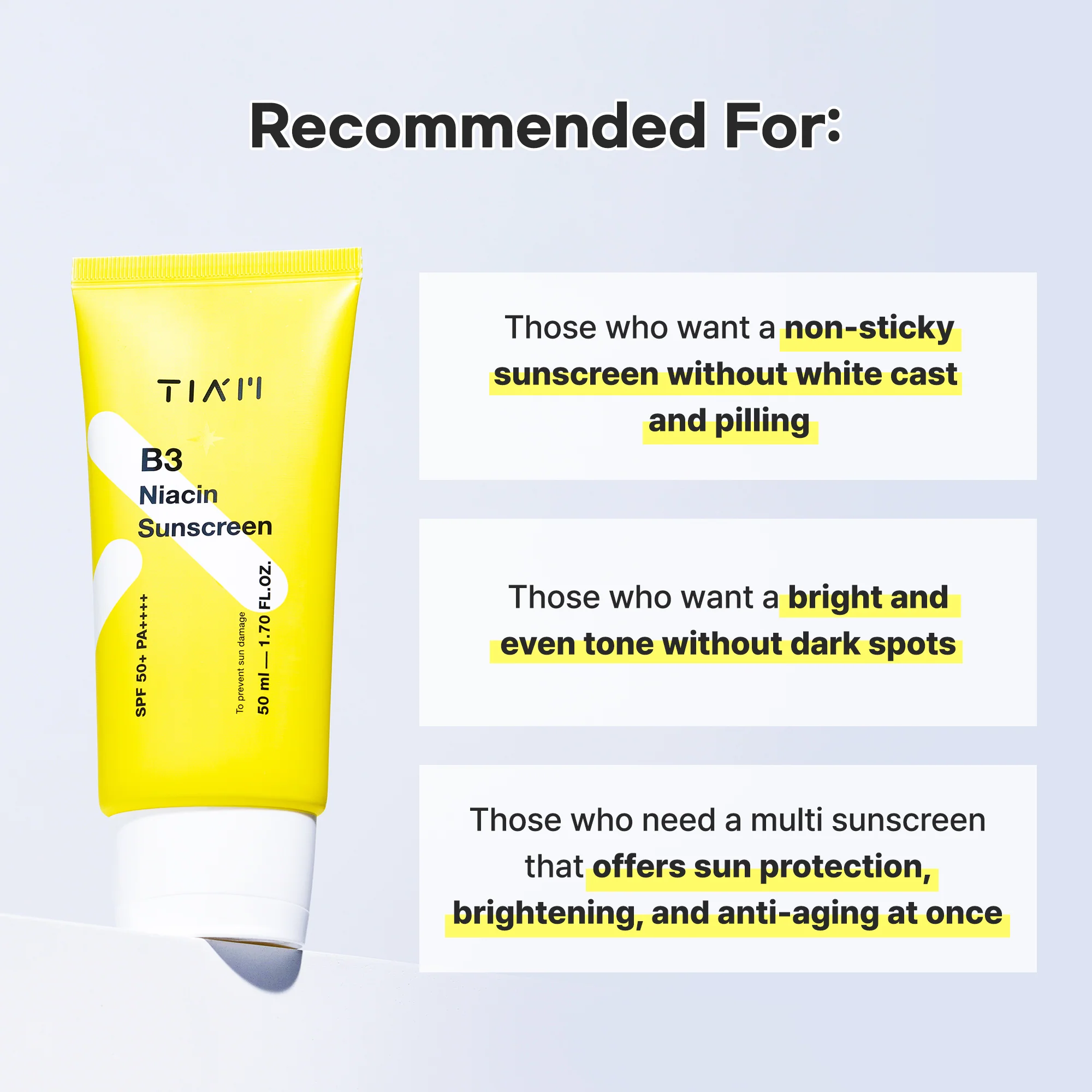 [TIAM] B3 Niacin Sunscreen 50ml - Image 12