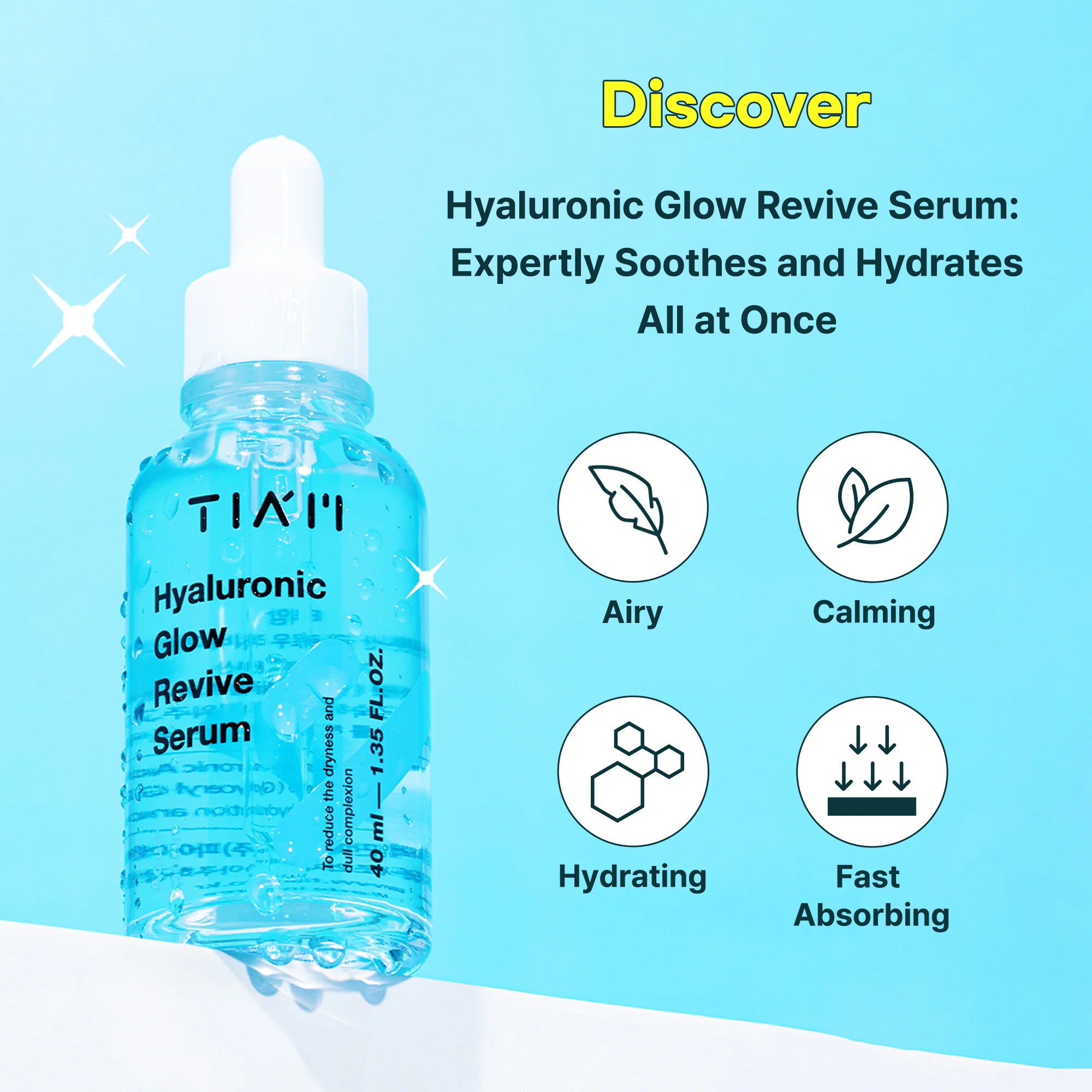 [TIAM] Hyaluronic Glow Revive Serum - 40ml - Image 9