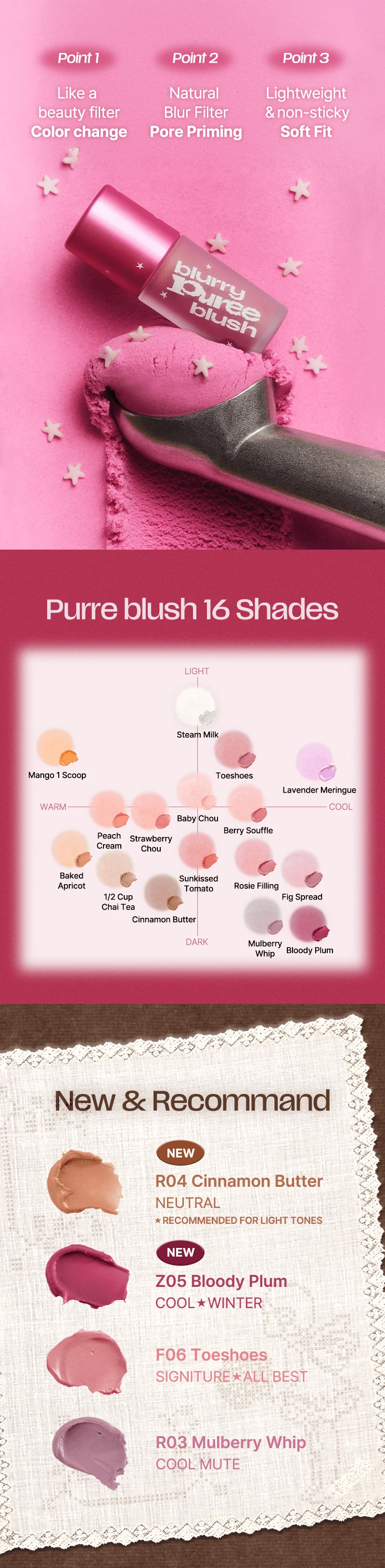 [Tiptoe] Blurry Puree Blush 5g - 16 colores - Image 8