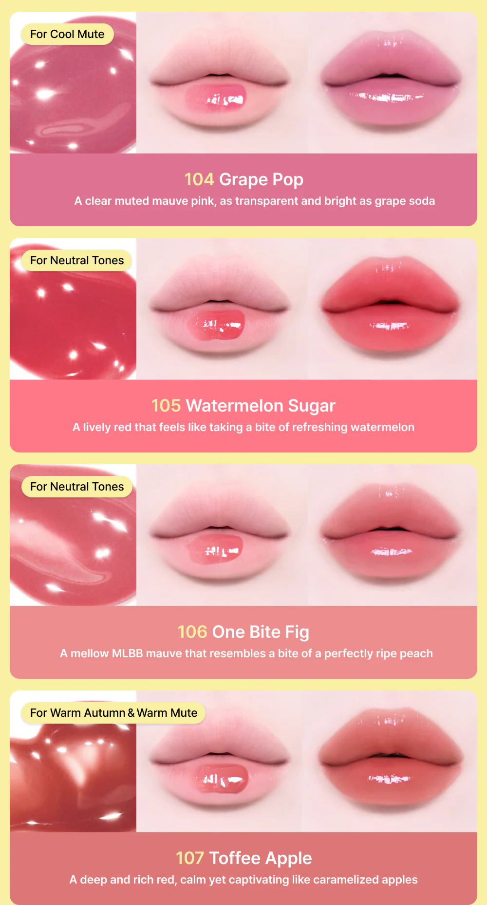 [Tiptoe] Glowit Sorbet Tint 4,5 ml - 12 colores - Image 8